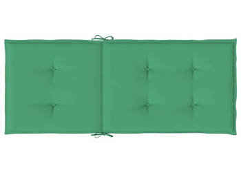 Poduszki na krzesła ogrodowe 6 szt. zielone 120x50x3 cm WM-314109