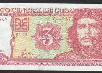KUBA 3 PESOS 2006 - CHE GUEVARA - STAN BANKOWY UNC