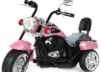 Autko motor motorek CHOPPER Z OPARCIEM na akumulator trójkołowy TR1501 pink