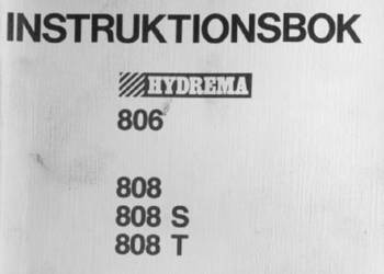Hydrema 806 808 808S 808T instrukcja obsługi