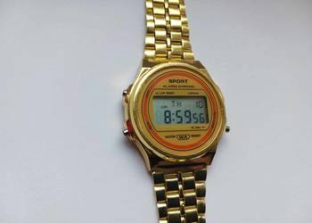 Zegarek elektroniczny w stylu retro vintage , cyfrowy nowy