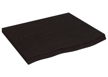 Blat stołu ciemnobrązowy 60x50x(2-4) cm lite drewno dębowe WM-3156411