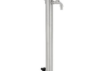 vidaXL Kran ogrodowy na słupku, stal nierdzewna, okrągły,(SKU:45457)