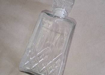 karafka butelka pojemnik kwadratowy rzeźbiony 900ml do alkoholu nowa