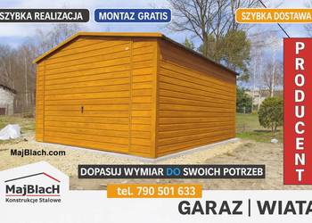 GARAŻ BLASZANY |3x5 |Drewnopodobny | GARAŻE BLASZANE -  BEZPOŚREDNIO OD PRO
