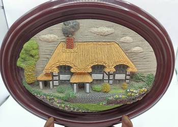 Obrazek domek Hand made England w stylu vintage