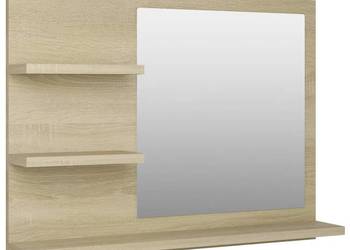 Lustro łazienkowe, dąb sonoma, 60x10,5x45 cm（SKU:805009）