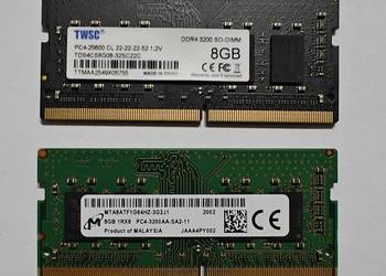 DDR4 SDRAM 8GB do laptopa: Samsung, Goodram, Micron