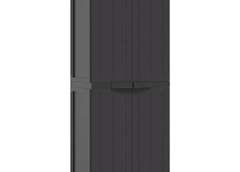 Szafka ogrodowa czarna 65x37x165 cm PP WM-364206