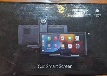 Przenośny Ekran 10" Carplay & Android Auto | Kamera 2K Dash Cam | Karta 64G