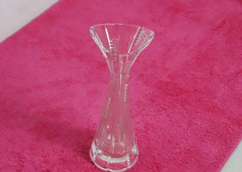 Stylowy Kryształowy Wazonik Flakon Vintage PRL – Masywny, Szlif 23 cm / 471