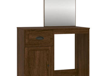 Toaletka z lustrem brązowy dąb 90x50x1325 cm WM-816767