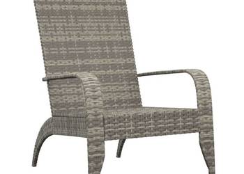 vidaXL Krzesło ogrodowe Adirondack, szare, z polirattanu(SKU:319695)