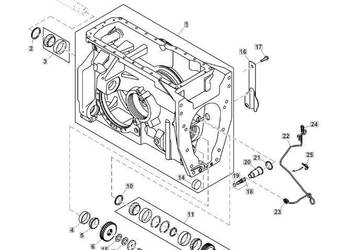 John Deere 8130 8230 8330 8430 8530 - skrzynka obudowa dyferencjału R306779