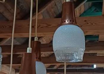 Retro lampa wisząca kaskadowa Kamenický Šenov  z1965 roku ..Zwisy