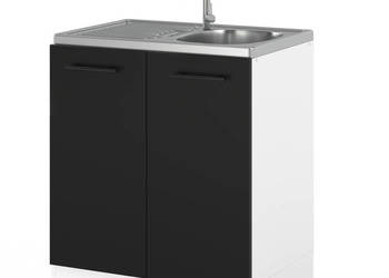szafka kuchenna modułowa stojąca pod zlewozmywak 60cm spremium czarny mat