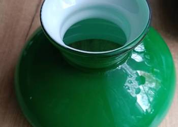 Duży szmaragdowy klosz do lampy, lampy naftowej