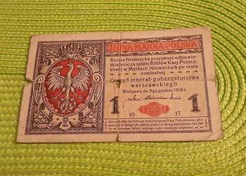 banknot polski 1 marka z 1916r jenerał