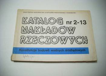 KNR 2-13 Konstrukcje Budowli Wodnych Śródlądowych