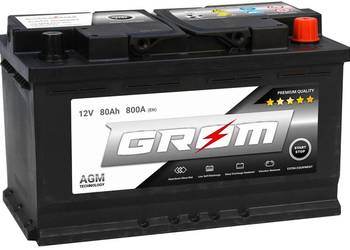 Akumulator 80Ah 800A GROM AGM START&STOP