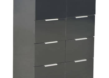 Komoda czarna z połyskiem 60x35x80 cm materiał drewnopochodny WM-283713