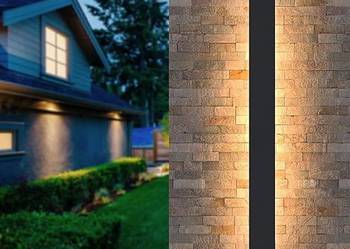 DŁUGI KINKIET VILLA WALL LIGHT CZARNY IP65 48W 150CM