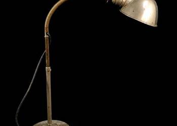 Industrialna Lampa Biurkowa Gęsia Szyja Lata 30