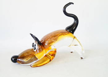 Figura szklana figura Murano style pies piesek Figura szklana figura Murano style pies piesek