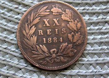 Portugalia 20 Reis 1884r