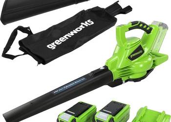 Dmuchawa odkurzacz akumulatorowy do liści Greenworks GD40BVK2X