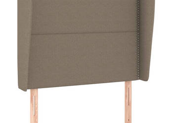Zagłówek uszak taupe 103x23x118/128 cm tkanina WM-3117810