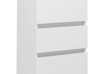 Szafka nocna biała 40x35x625 cm materiał drewnopochodny WM-806211