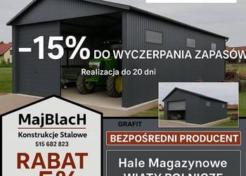 GRAFITOWA HALA - WIATA | Garaż Blaszany| Magazyn | PRODUCENT Maj-Blach