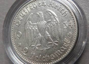 2 Reichsmark 1934 Kościół F Niemcy