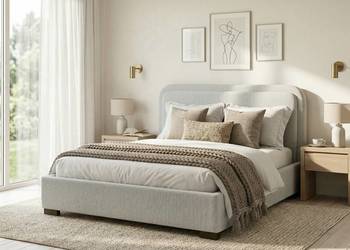 MARCUS 160X200 łóżko podwójne sypialnia + pojemnik + stelaż