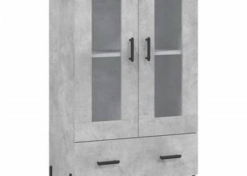 Wysoka szafka szarość betonu 695x31x115 cm WM-828312