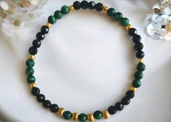Bransoletka Turmalin i Malachit