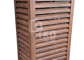 Osłona pompy ciepła 70x40x190 cm ciemny orzech TKD182
