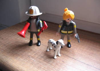 Playmobil - figurki 5942 Strażacy z psem i trzy pojedyncze