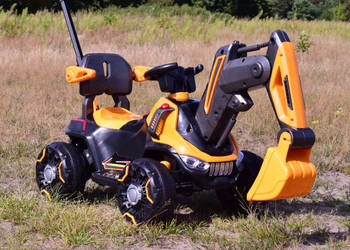 Autko duża KOPARKA NA AKUMULATOR Z PRZYCZEPĄ dzieci zabawka jeździk RC