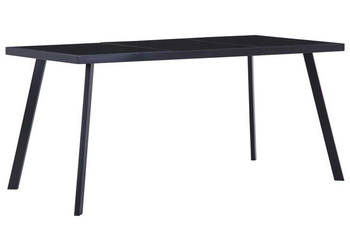 Stół jadalniany czarny 180 x 90 x 75 cm hartowane szkło WM-281875