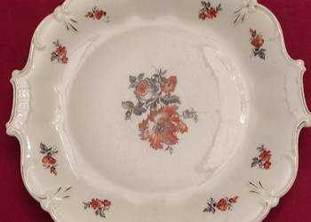 ANTYK PATERA PORCELANOWA W KWIATY RELIEFOWANA