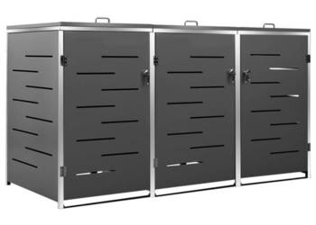 vidaXL Osłona na 3 kosze na śmieci, 207x77,5x112,5 cm,(SKU:149556)