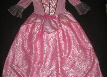 Strój kostium przebranie AURORA ŚPIĄCA KRÓLEWNA 7-8 lat 122-128cm DISNEY