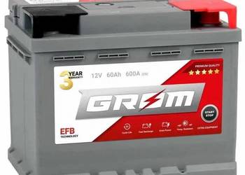 Akumulator 60Ah 600A GROM EFB START&STOP  Prawy Plus DTR