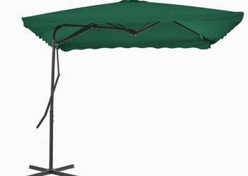 vidaXL Parasol ogrodowy na słupku stalowym, 250 x 250 cm, zielony(sku44881)