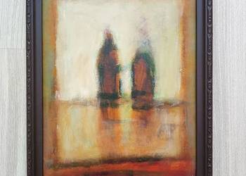 Stary obraz abstrakcja 22,5x31,5 cm Jagoda Adamus