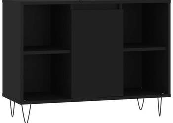 Szafka łazienkowa czarna 80x33x60 cm materiał drewnopochodny WM-831629