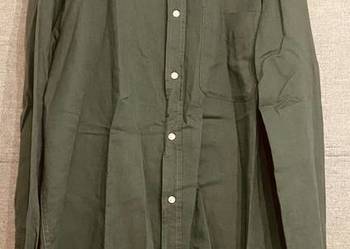 Zielona męska koszula z długim rękawem ZARA rozmiar L