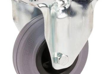 Koła skrętne z czarnymi oponami gumowymi 3478PIR100P62